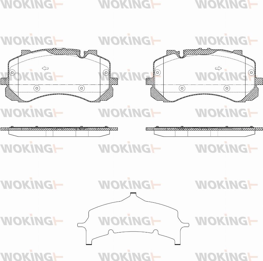 Woking P19653.00 - Тормозные колодки, дисковые, комплект autodnr.net