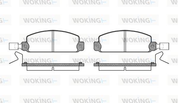 Woking P1973.24 - Тормозные колодки, дисковые, комплект autodnr.net