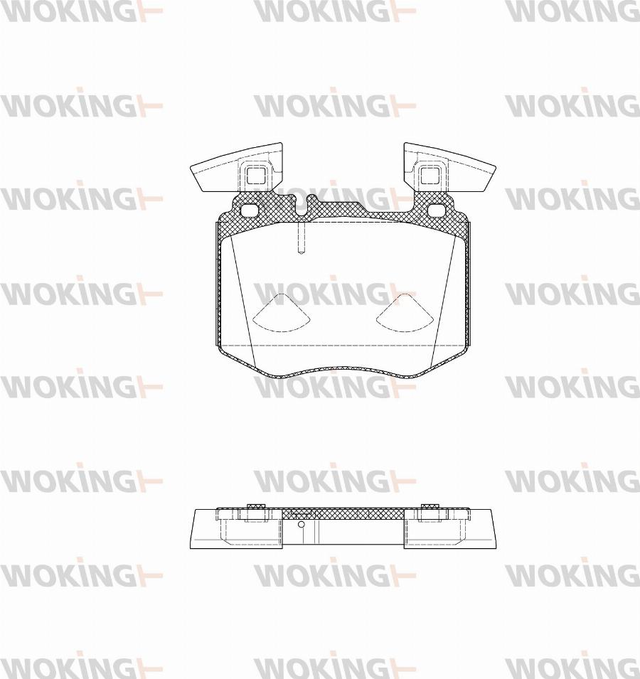 Woking P19833.00 - Тормозные колодки, дисковые, комплект avtokuzovplus.com.ua