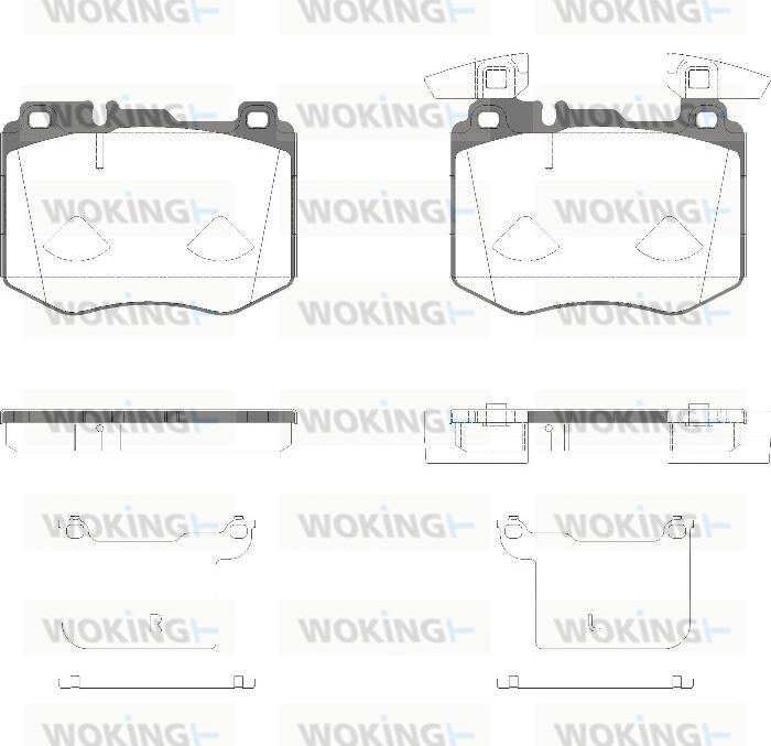 Woking P19833.20 - Гальмівні колодки, дискові гальма autocars.com.ua