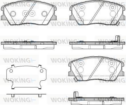 Woking P19843.02 - Гальмівні колодки, дискові гальма autocars.com.ua