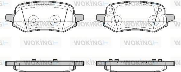 Woking P19863.00 - Тормозные колодки, дисковые, комплект avtokuzovplus.com.ua