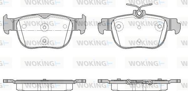 Woking P19973.00 - Тормозные колодки, дисковые, комплект avtokuzovplus.com.ua