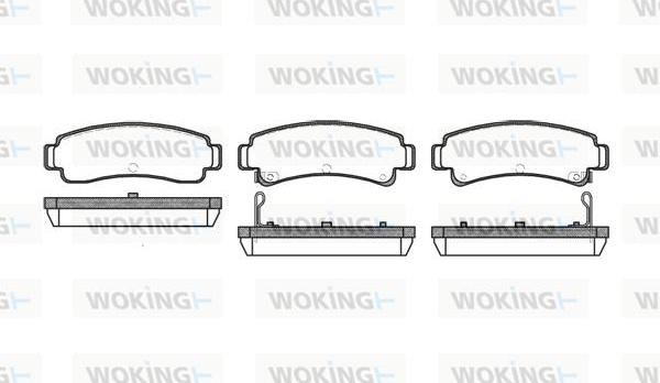 Woking P2023.12 - Тормозные колодки, дисковые, комплект avtokuzovplus.com.ua