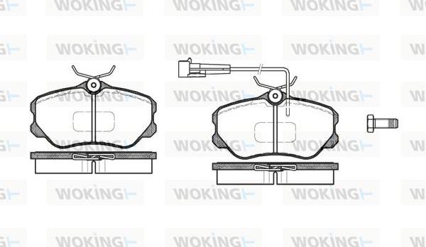 Woking P2033.02 - Гальмівні колодки, дискові гальма autocars.com.ua