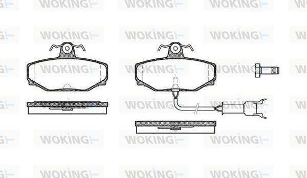 Woking P2043.12 - Гальмівні колодки, дискові гальма autocars.com.ua