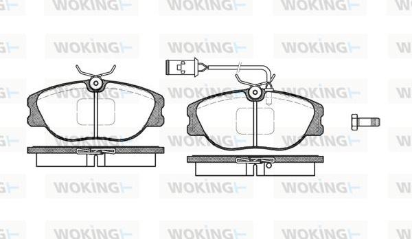 Woking P2053.02 - Тормозные колодки, дисковые, комплект autodnr.net