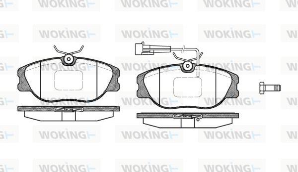 Woking P2053.12 - Гальмівні колодки, дискові гальма autocars.com.ua