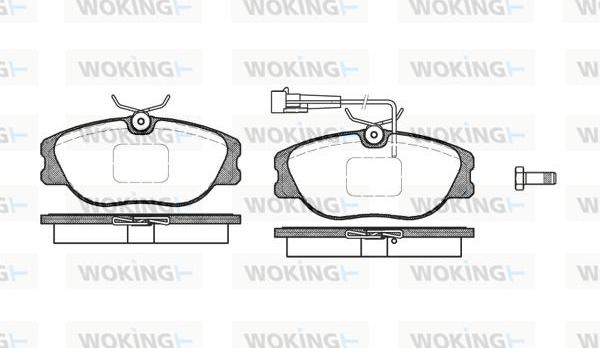 Woking P2053.31 - Тормозные колодки, дисковые, комплект autodnr.net