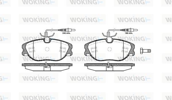 Woking P2053.44 - Гальмівні колодки, дискові гальма autocars.com.ua