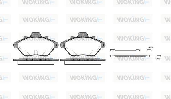 Woking P2103.04 - Тормозные колодки, дисковые, комплект avtokuzovplus.com.ua