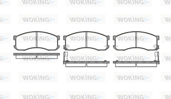 Woking P2133.02 - Тормозные колодки, дисковые, комплект avtokuzovplus.com.ua