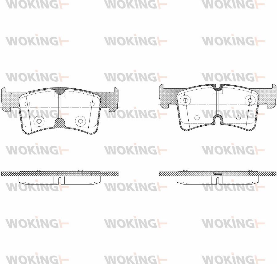 Woking P21363.00 - Тормозные колодки, дисковые, комплект autodnr.net