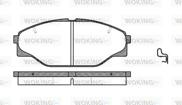 Woking P2143.04 - Тормозные колодки, дисковые, комплект autodnr.net