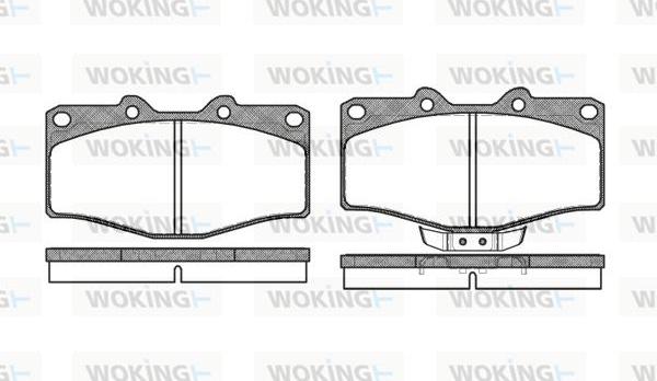 Woking P2153.02 - Тормозные колодки, дисковые, комплект autodnr.net