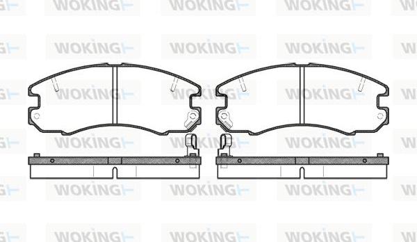 Woking P2163.04 - Тормозные колодки, дисковые, комплект avtokuzovplus.com.ua