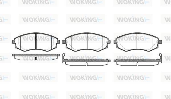 Woking P2183.12 - Тормозные колодки, дисковые, комплект avtokuzovplus.com.ua