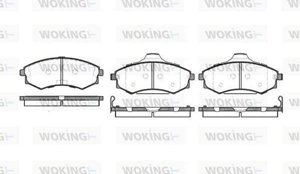 Woking P2183.82 - Тормозные колодки, дисковые, комплект avtokuzovplus.com.ua