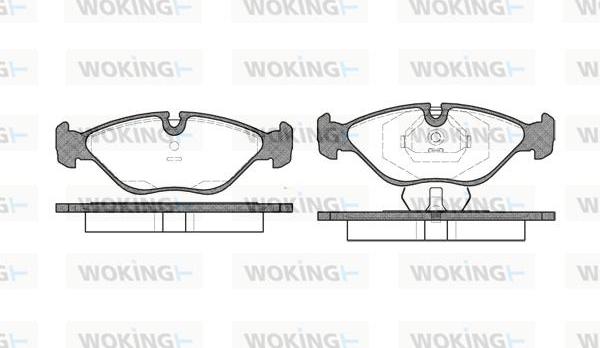 Woking P2193.00 - Тормозные колодки, дисковые, комплект avtokuzovplus.com.ua