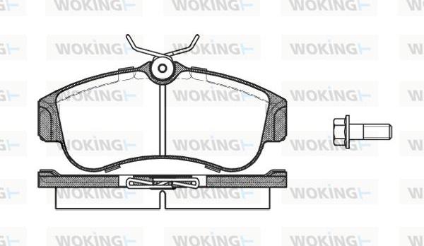 Woking P2203.00 - Тормозные колодки, дисковые, комплект autodnr.net