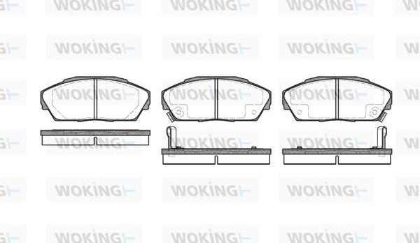 Woking P2233.02 - Тормозные колодки, дисковые, комплект avtokuzovplus.com.ua