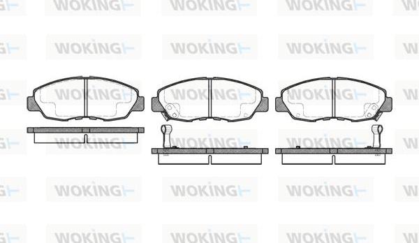 Woking P2243.02 - Тормозные колодки, дисковые, комплект avtokuzovplus.com.ua