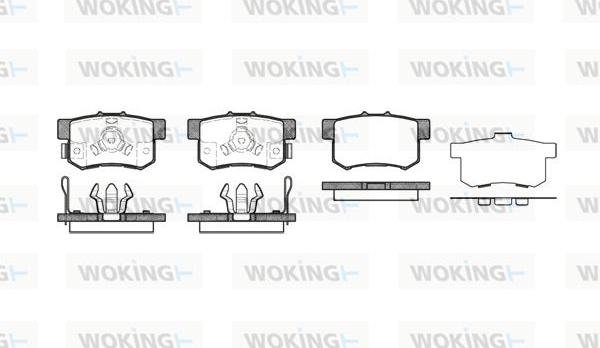 Woking P2253.04 - Тормозные колодки, дисковые, комплект avtokuzovplus.com.ua