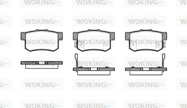 Woking P2253.12 - Тормозные колодки, дисковые, комплект avtokuzovplus.com.ua