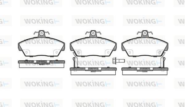 Woking P2303.02 - Тормозные колодки, дисковые, комплект avtokuzovplus.com.ua