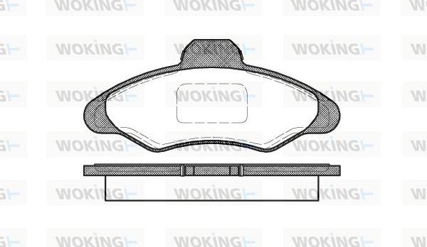 Woking P2313.00 - Тормозные колодки, дисковые, комплект avtokuzovplus.com.ua