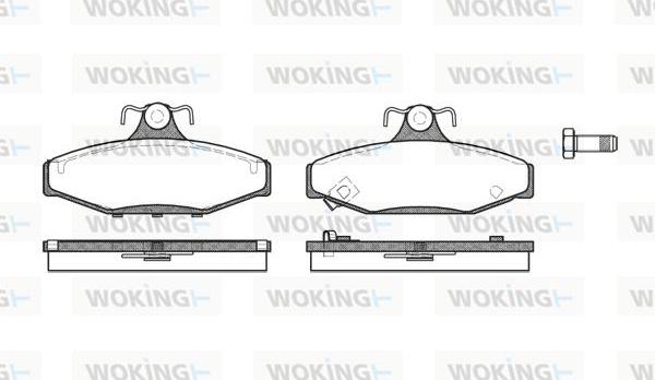 Woking P2353.22 - Тормозные колодки, дисковые, комплект avtokuzovplus.com.ua