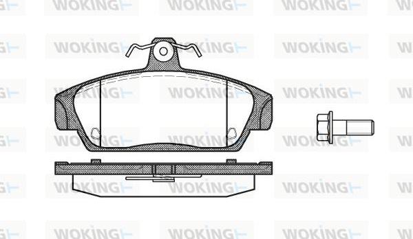 Woking P2363.00 - Тормозные колодки, дисковые, комплект autodnr.net