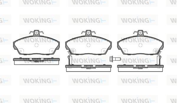 Woking P2373.02 - Гальмівні колодки, дискові гальма autocars.com.ua