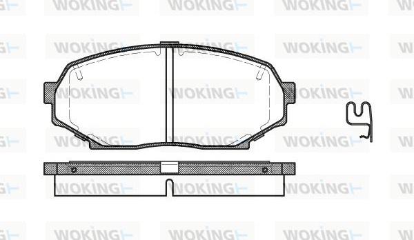 Woking P2383.12 - Тормозные колодки, дисковые, комплект avtokuzovplus.com.ua