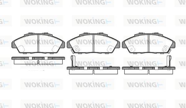 Woking P2413.02 - Тормозные колодки, дисковые, комплект avtokuzovplus.com.ua