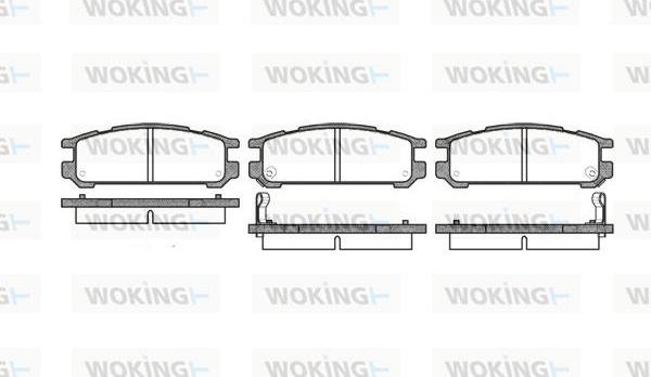 Woking P2423.02 - Тормозные колодки, дисковые, комплект avtokuzovplus.com.ua