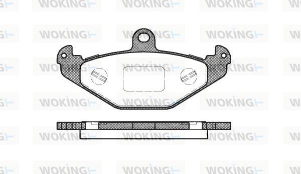 Woking P2453.20 - Тормозные колодки, дисковые, комплект avtokuzovplus.com.ua