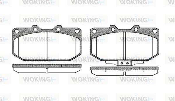 Woking P2483.02 - Гальмівні колодки, дискові гальма autocars.com.ua