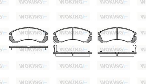 Woking P2543.02 - Тормозные колодки, дисковые, комплект autodnr.net