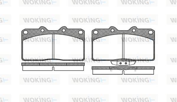 Woking P2553.02 - Гальмівні колодки, дискові гальма autocars.com.ua