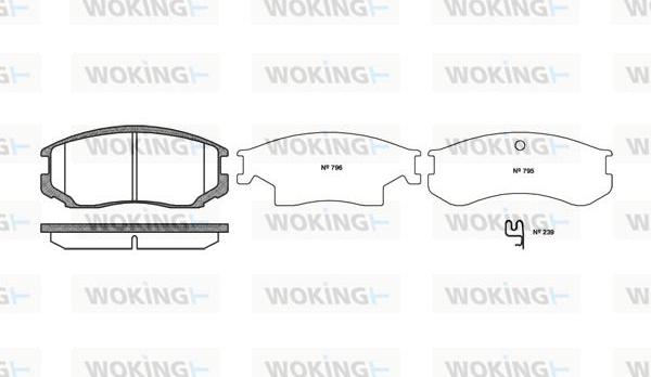 Woking P2573.22 - Гальмівні колодки, дискові гальма autocars.com.ua