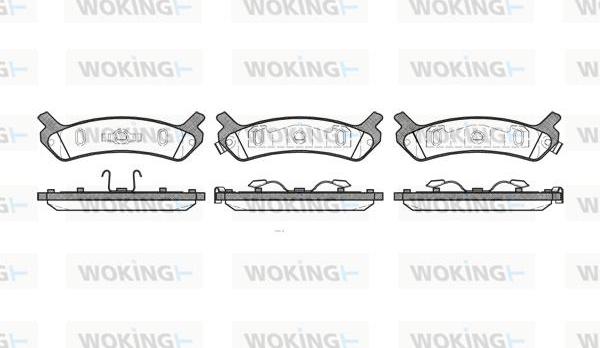 Woking P2593.00 - Тормозные колодки, дисковые, комплект avtokuzovplus.com.ua