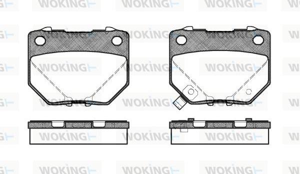 Woking P2653.21 - Тормозные колодки, дисковые, комплект avtokuzovplus.com.ua