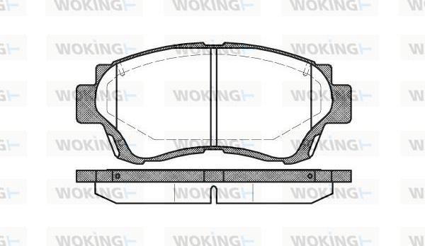 Woking P2703.00 - Тормозные колодки, дисковые, комплект avtokuzovplus.com.ua