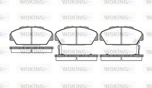 Woking P2713.02 - Тормозные колодки, дисковые, комплект avtokuzovplus.com.ua