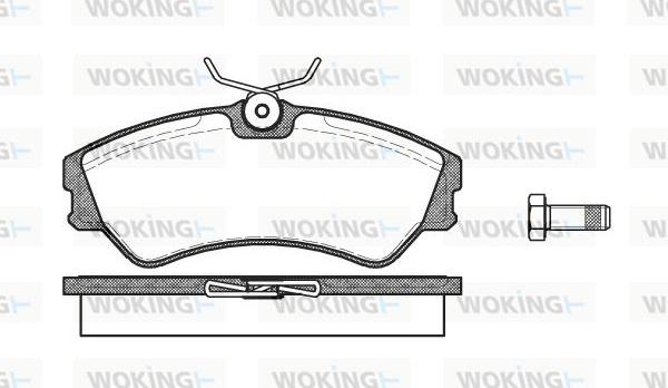 Woking P2833.00 - Тормозные колодки, дисковые, комплект avtokuzovplus.com.ua