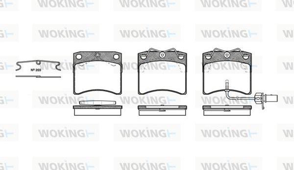 Woking P2853.11 - Тормозные колодки, дисковые, комплект autodnr.net