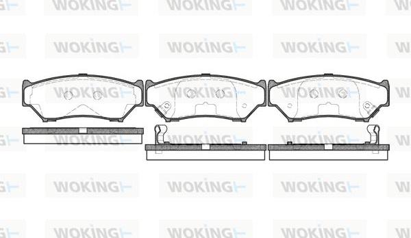 Woking P2893.12 - Гальмівні колодки, дискові гальма autocars.com.ua