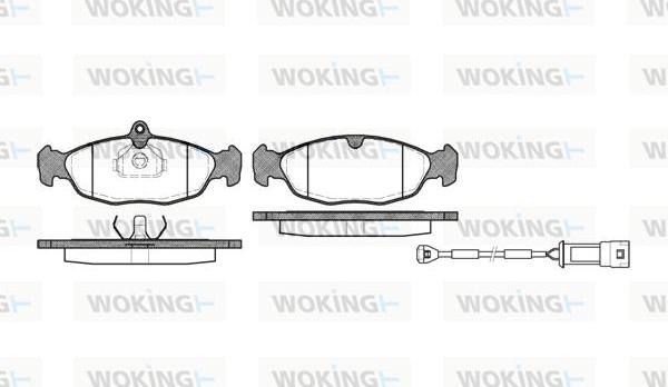 Woking P2933.02 - Тормозные колодки, дисковые, комплект avtokuzovplus.com.ua