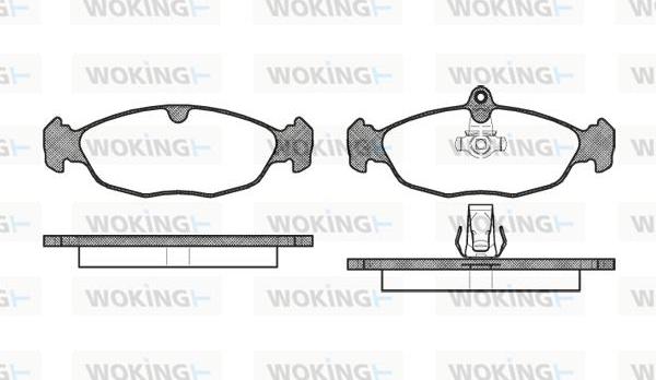 Woking P2933.30 - Тормозные колодки, дисковые, комплект avtokuzovplus.com.ua